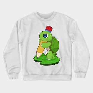 Turtle Pupil Pencil School Crewneck Sweatshirt